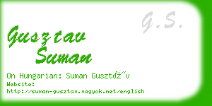 gusztav suman business card